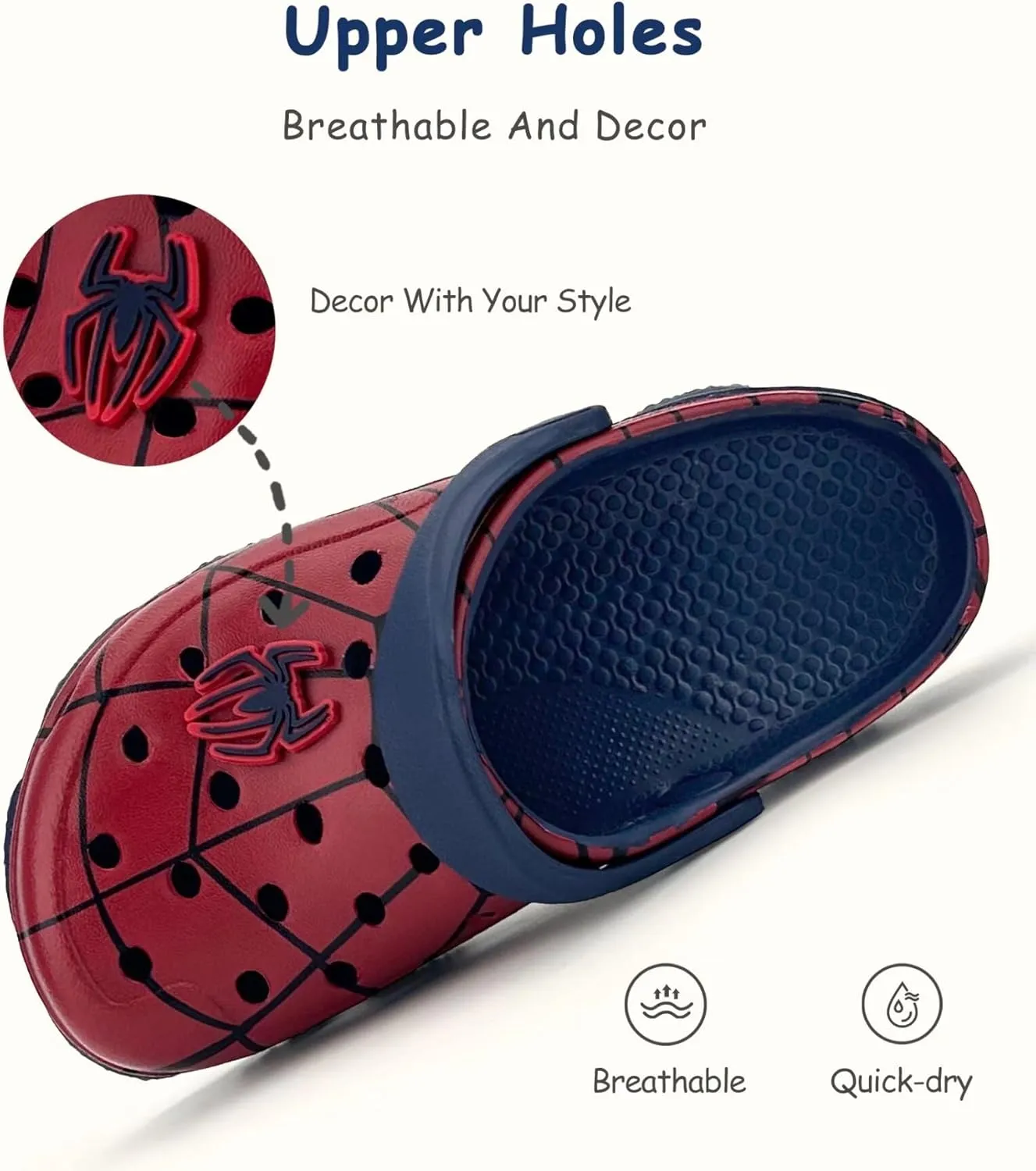 Boys and Girls Graphic Clogs for Kids,Unisex Eva Mules for Big Kid,Little Kid,Boy and Girl Closed Toe Slide Sandals
