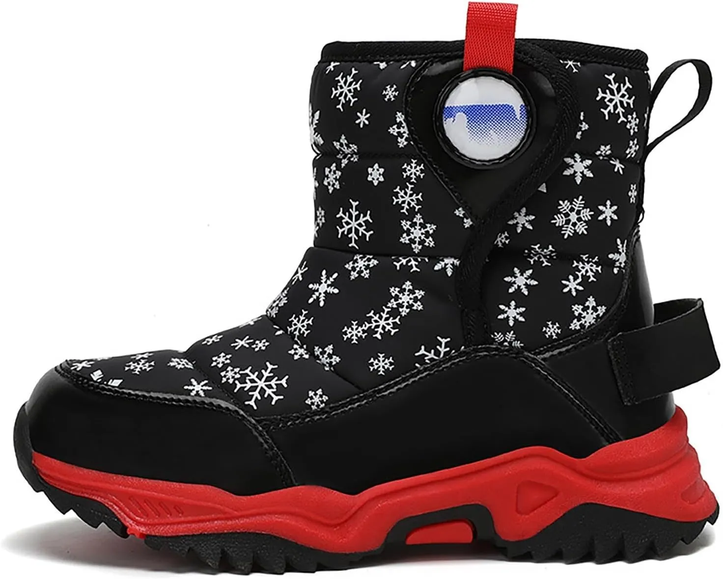Boys Girls Wnter Snow Boots F𝐮lly F𝐮r Lined Warm Outdoor Hiking Shoes 𝐖aterproof Anti-Slip Kids Toddlers Snow Boots