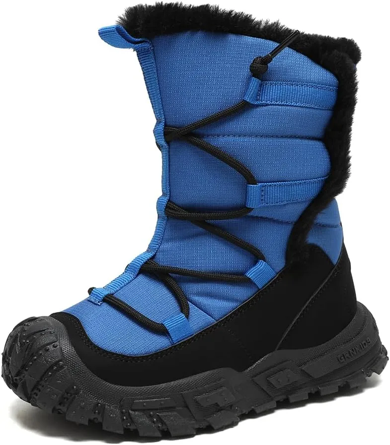 Boys Girls Wnter Snow Boots Warm Outdoor Hiking Shoes Waterproof Anti-slip Boots