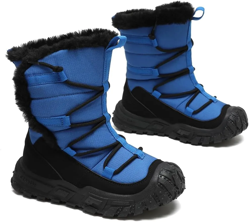 Boys Girls Wnter Snow Boots Warm Outdoor Hiking Shoes Waterproof Anti-slip Boots