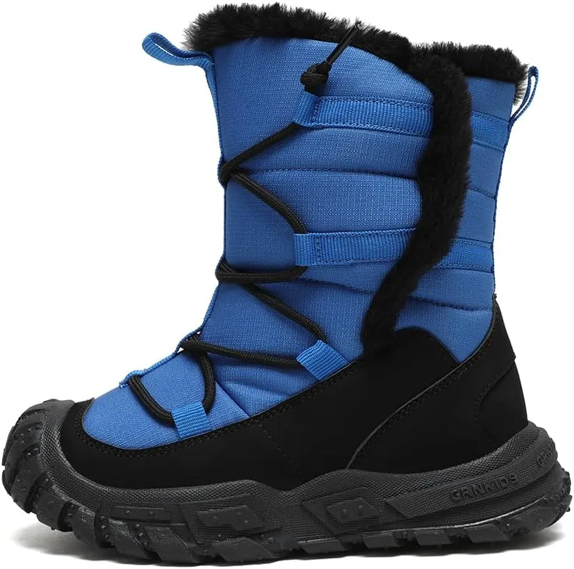 Boys Girls Wnter Snow Boots Warm Outdoor Hiking Shoes Waterproof Anti-slip Boots