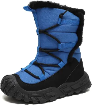 Boys Girls Wnter Snow Boots Warm Outdoor Hiking Shoes Waterproof Anti-slip Boots