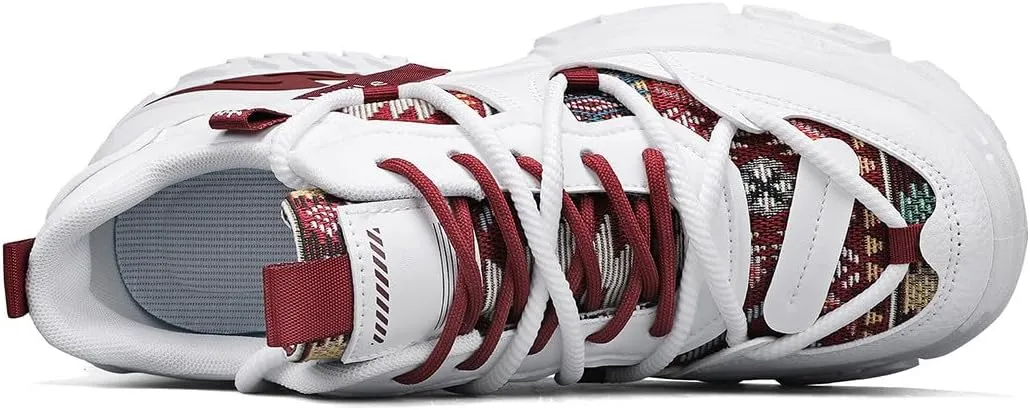 Breathable Fabric Casual Chunky Sneakers Platform Jogging Walking Shoes