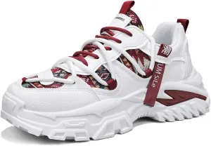 Breathable Fabric Casual Chunky Sneakers Platform Jogging Walking Shoes