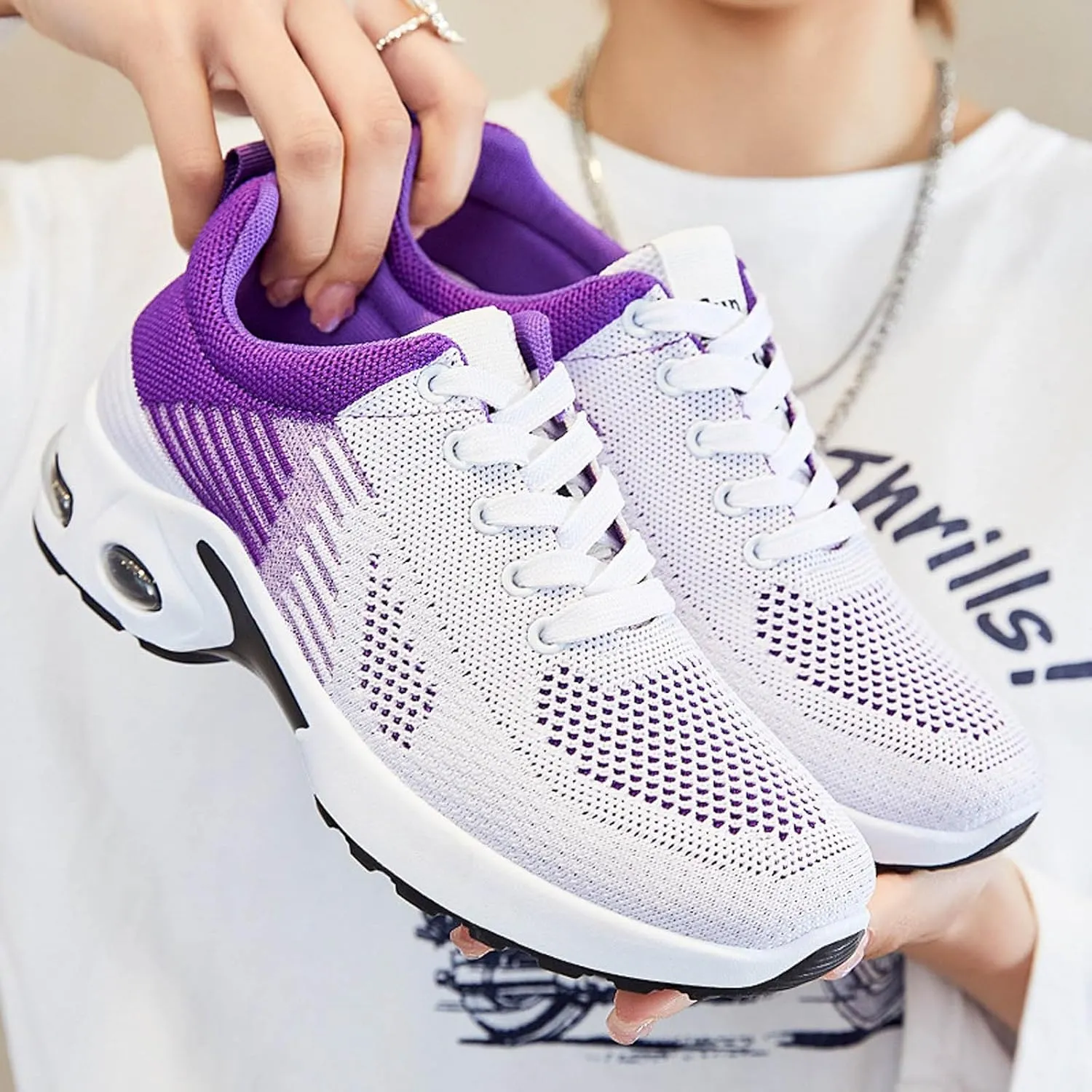 Cathalem Musabela Orthopedic Sneakers for Women, Comfortable Orthopedic Shoes Mesh Casual Breathable Knit Air Cushion Shoes