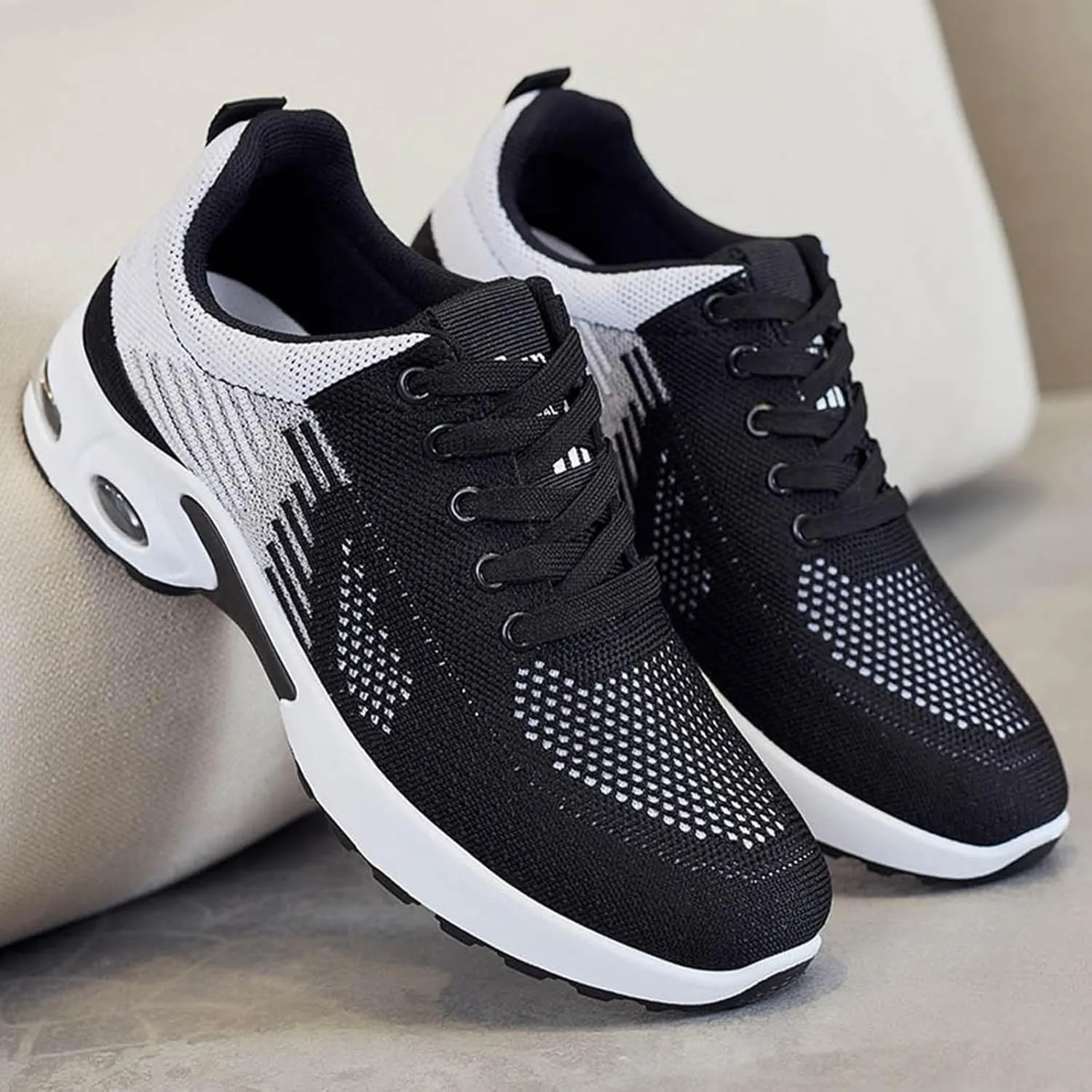 Cathalem Musabela Orthopedic Sneakers for Women, Comfortable Orthopedic Shoes Mesh Casual Breathable Knit Air Cushion Shoes