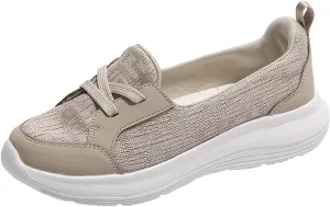 Cathalem Orthopedic Walking Shoes for Women, Orthopedic Women's Breathable Slip On Arch Support Non-Slip Shoes
