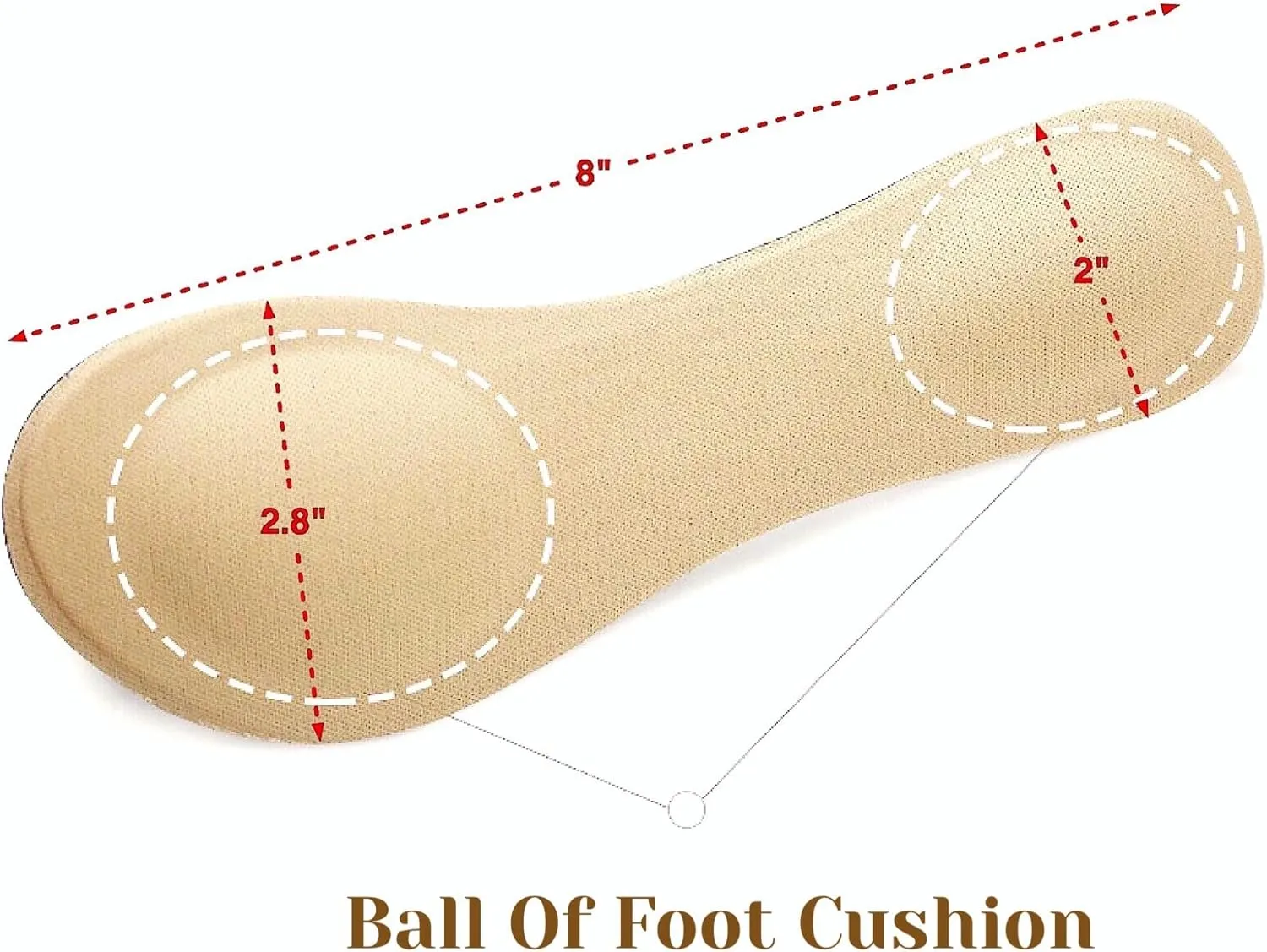 CB 4-Pairs of Cloth Surface Sponge Inserts Invisible Slim Lightweight Insoles Liners, Ball of Foot Pain Relief Cushion, Barefoot Support, 3/4 Length for Women's Shoes 5-7, Style A, Nude & Black