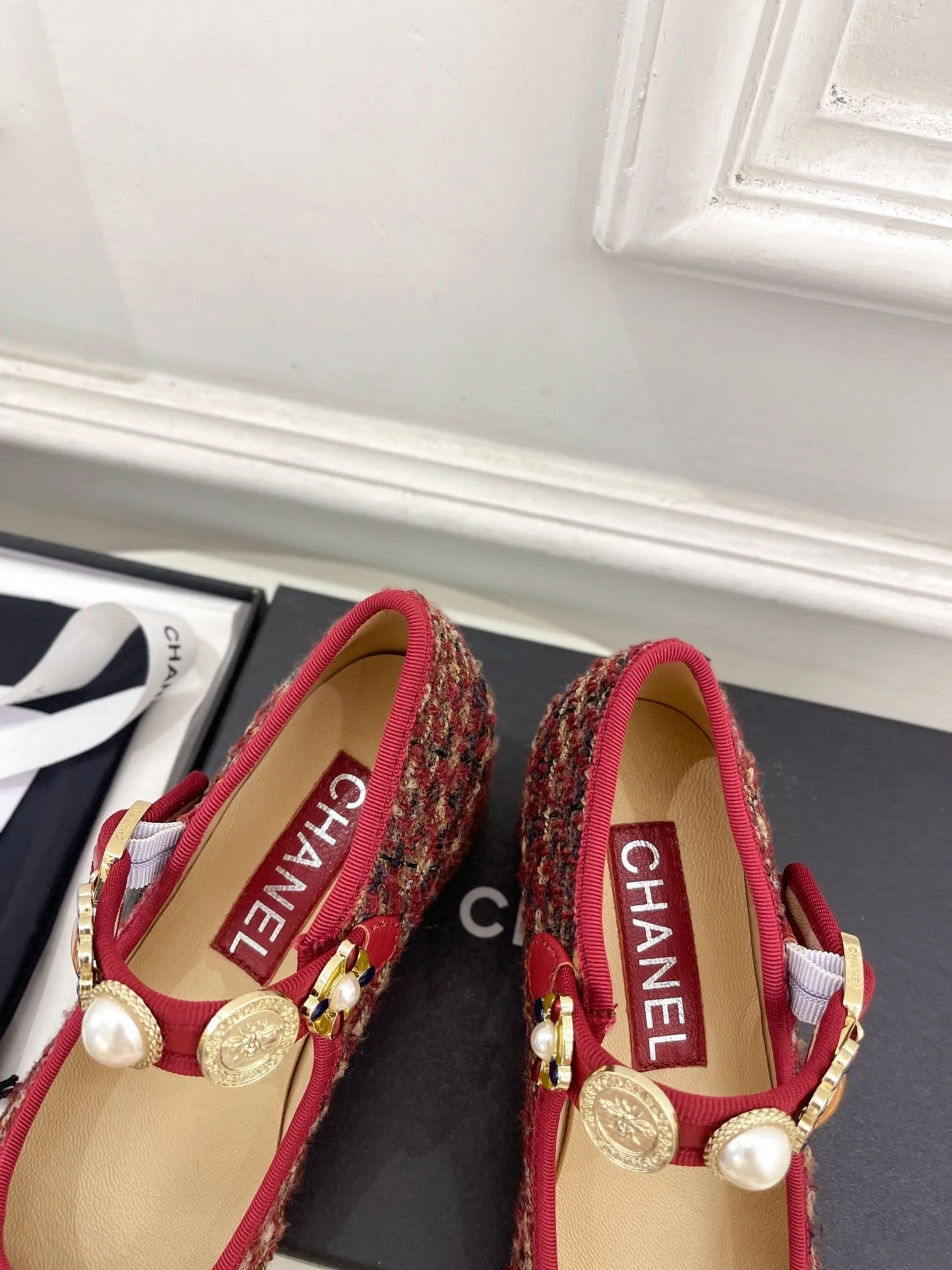CC High Mary Janes 55mm Colorful Wool Tweed And Fabric 948821