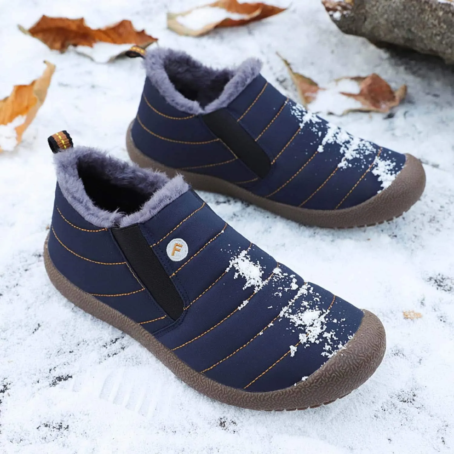 CERYTHRINA Winter Snow Ankle Boots Fur Lining Waterproof Outdoor Slip On Booties Sneakers for Women and Men