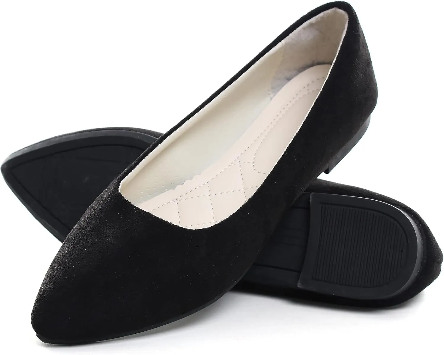 ChaiRong Zhou Women Pointed Toe Ballets Flats Comfort Slip On Walking Shoes for Driving