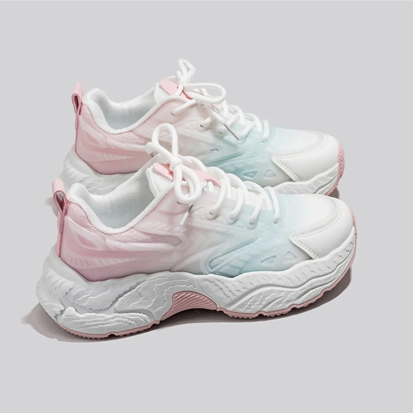 Chunky Platform Sneakers for Women & Girls - Thick Sole Running Shoes, Comfort Walking Shoes for Travel