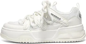 Chunky Platform Sneakers for Women, Breathable Mesh Inner Casual Walking Shoes with Stylish Strap Thick Sole