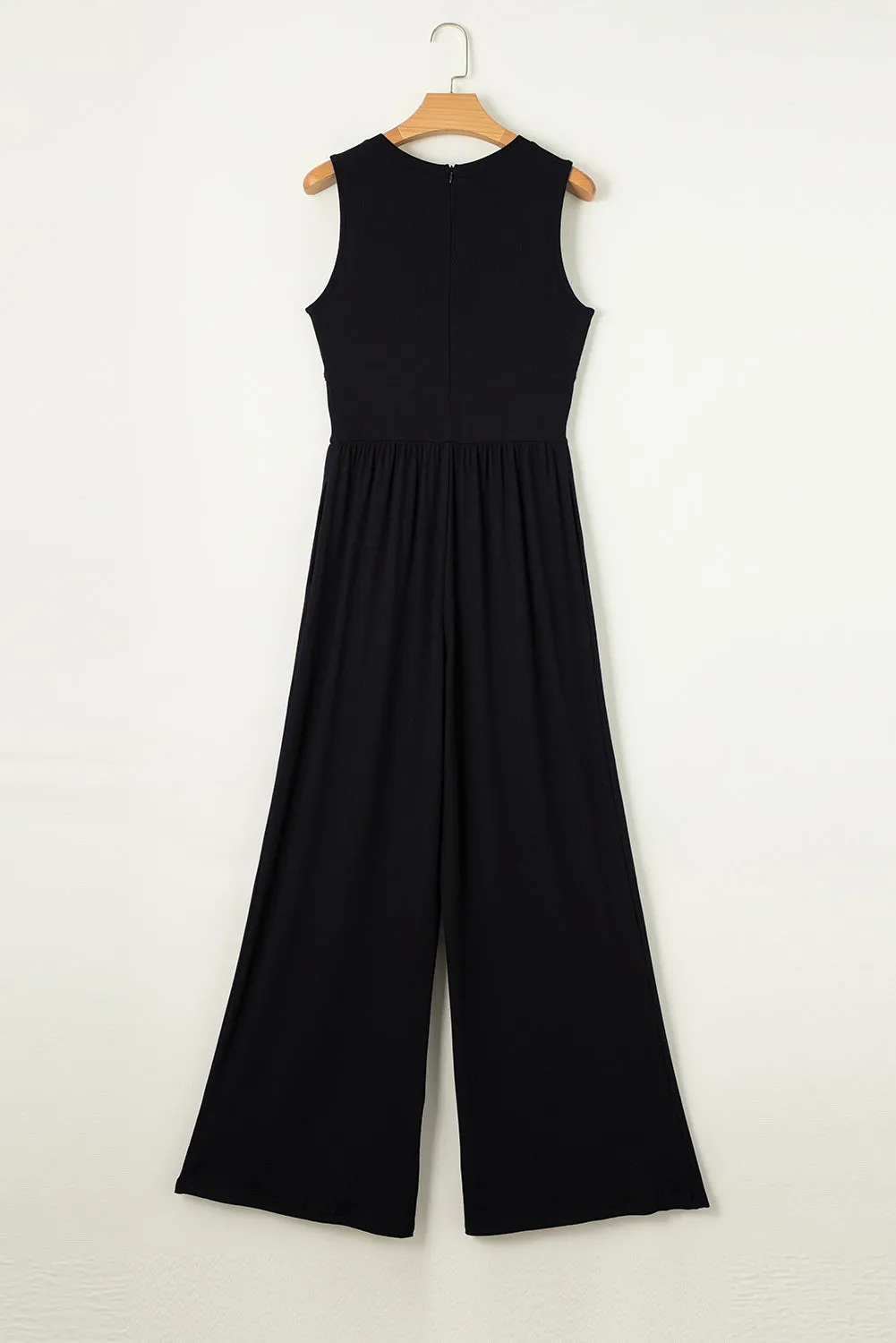 Cinched Waist Wide Leg Jumpsuit Noirva