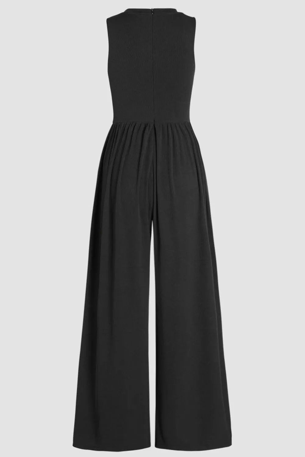 Cinched Waist Wide Leg Jumpsuit Noirva