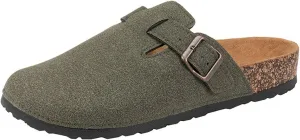 Clogs for Women Platform Suede Soft Clogs Classic Cork Clog Antislip Slippers Waterproof Mules House Sandals Buckle