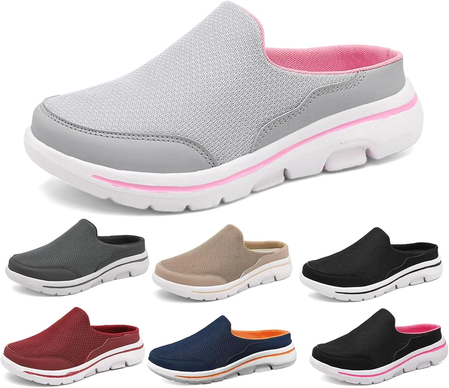 Clogs for Women Unisex Slippers Casual Clog House Shoes Comfort Slip-On Backless Walking Sneakers Summer Closed Toe Slides Breathable Slippers