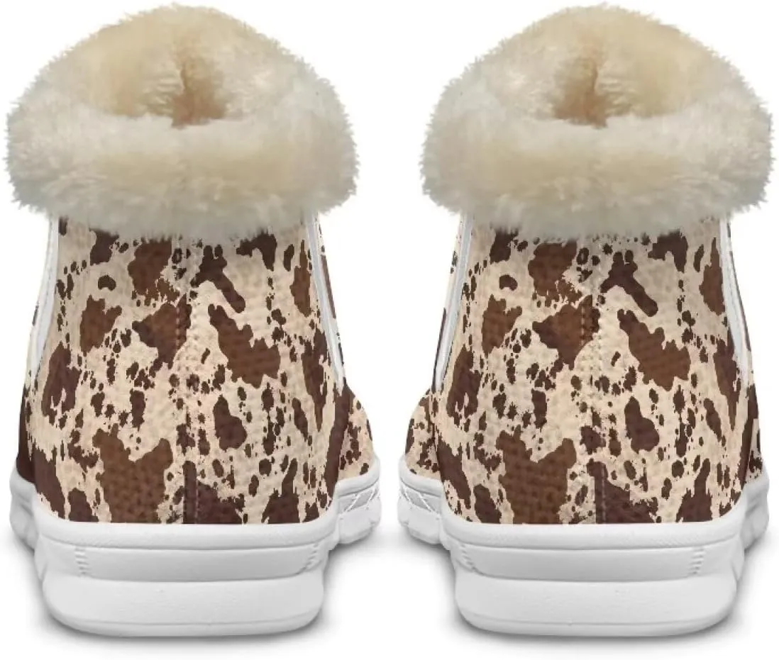 Coloranimal Womens Booties Winter Boots Womens Fuzzy Boots Winter Shoes Warm Fur Lined Snow Boots Ankle Boots Anti Skid Walking Boots