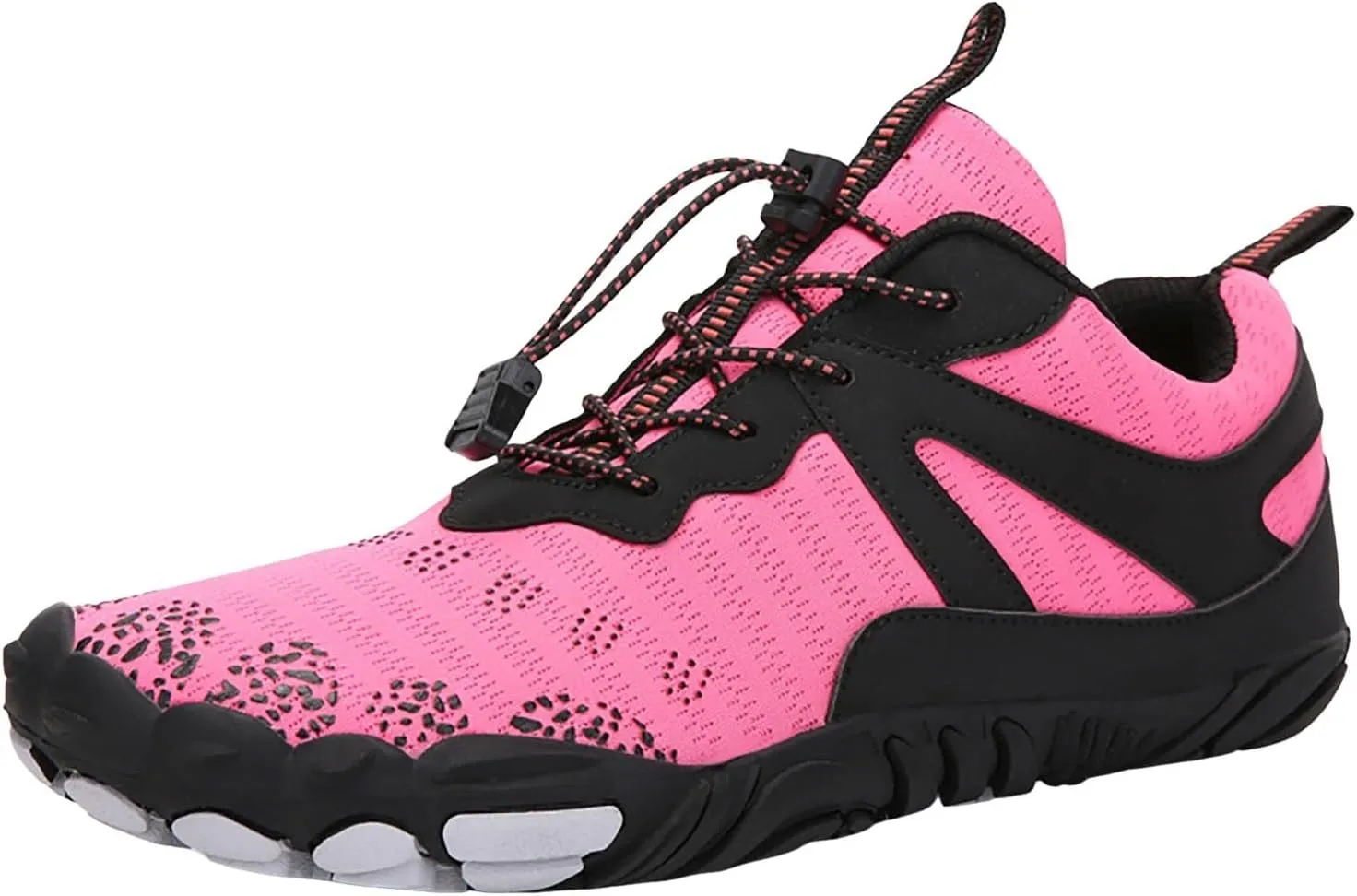 Comfortable Amphibious Water Shoes for Men Women Quick Drying Wading Shoes Non Slip Summer Hiking Sneakers with Breathable Mesh Knit Cushion Indoor Workout Sneakers with Adjustable Lace Women Men