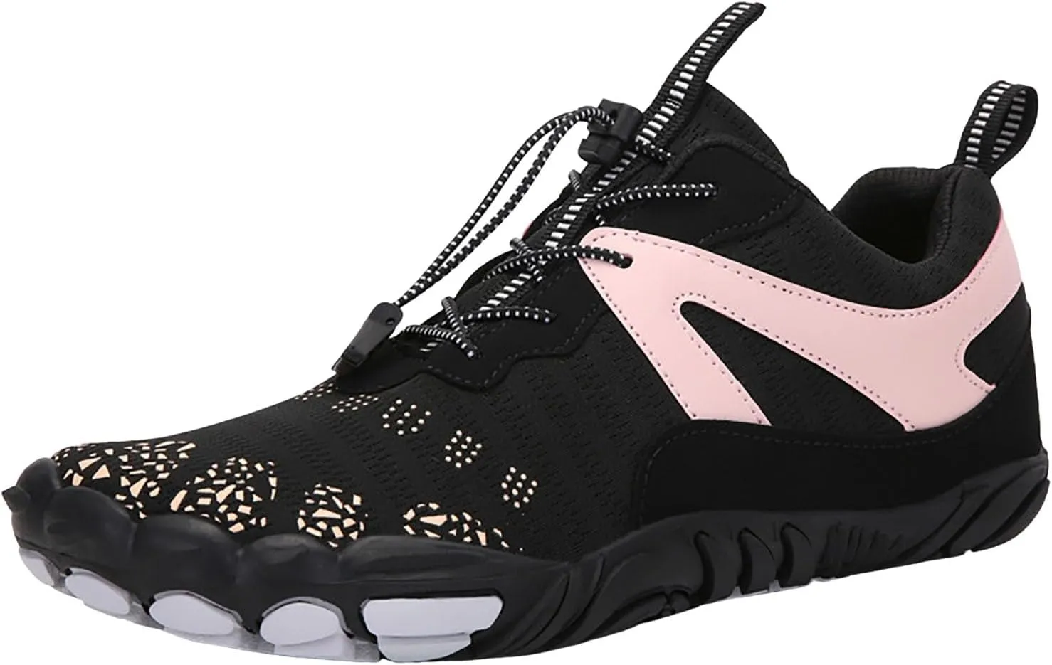 Comfortable Amphibious Water Shoes for Men Women Quick Drying Wading Shoes Non Slip Summer Hiking Sneakers with Breathable Mesh Knit Cushion Indoor Workout Sneakers with Adjustable Lace Women Men