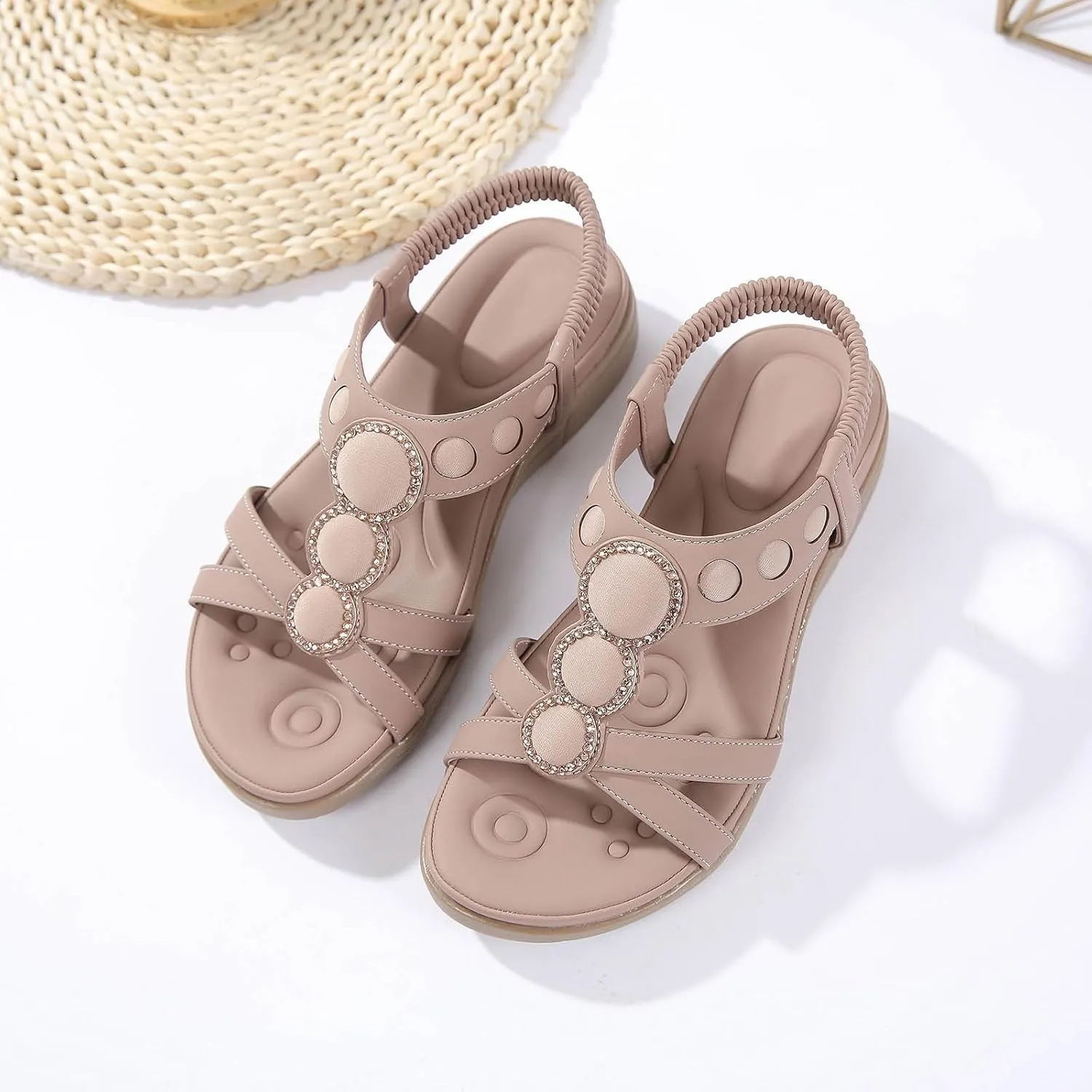 Comfy Gladiator Sandals Women Beach Summer Womens Hiking Shoes With Arch Support Vintage Flat Sandal