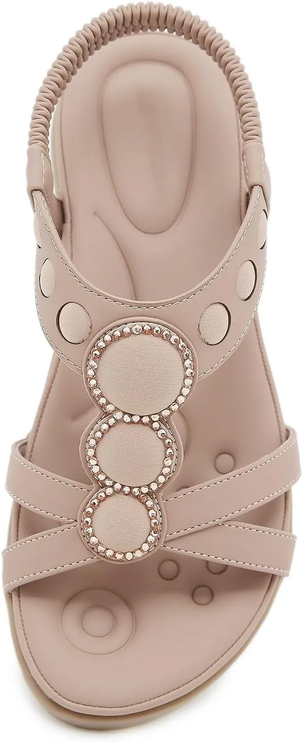 Comfy Gladiator Sandals Women Beach Summer Womens Hiking Shoes With Arch Support Vintage Flat Sandal