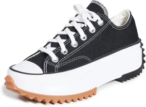Converse Women's Run Star Hike Ox Sneakers, Black/White/Gum, 9 Medium US