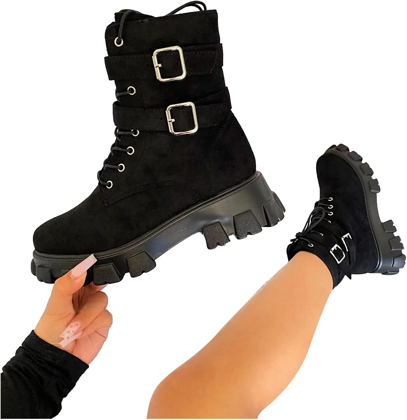 Cowboy Boots for Women Low Heel Short Boots Round Toe Retro Fringe Rome Flat Shoes Vintage Tassel Knight Ankle Bootie 52