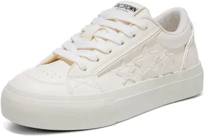 Cute Shoes Teen Girls for School Trendy Y2K Summer Stars Chunky Platform Fashion Kawaii Sneakers Gifts for Women Daughter Granddaughter Rave Streetwear Parties Indoors Outdoors