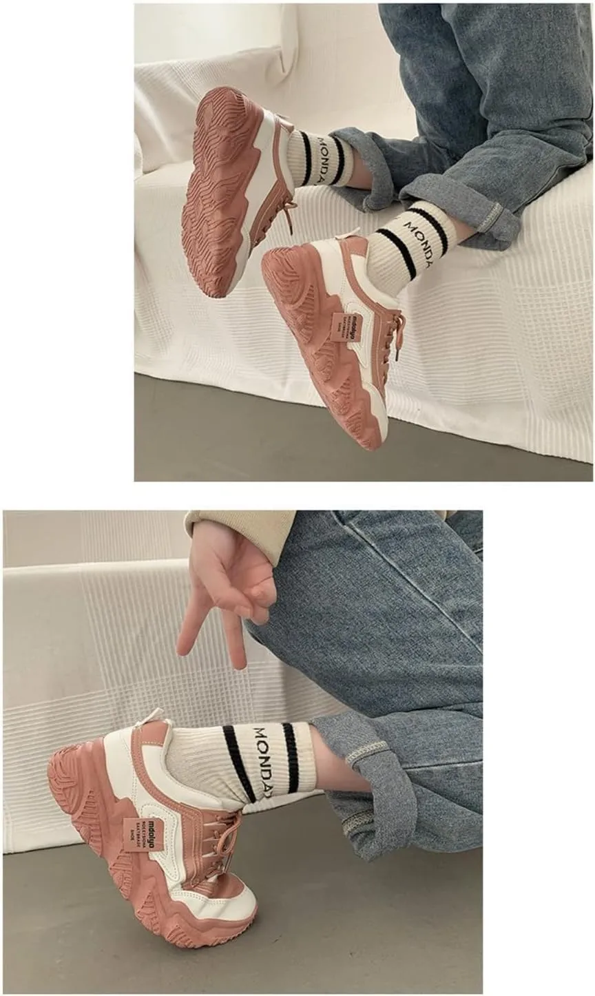 Cutecore Dad Shoes Y2K Kawaii Sneakers Casual Tennis Gym Fitness Outdoor Hiking Comfortable Chunky Platform for Women Trendy Preppy Back to School Gift for Girls Granddaughter in Campus