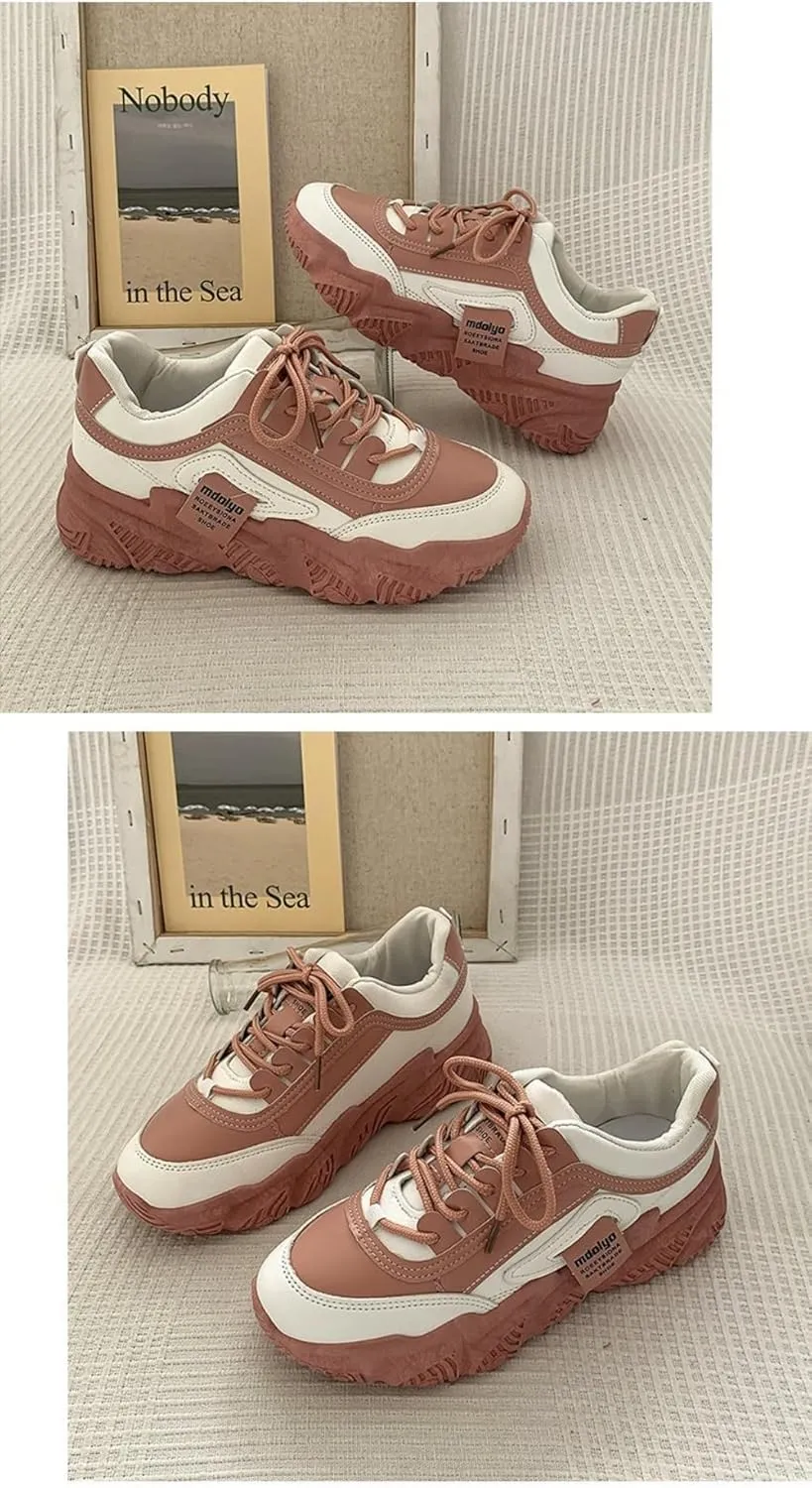 Cutecore Dad Shoes Y2K Kawaii Sneakers Casual Tennis Gym Fitness Outdoor Hiking Comfortable Chunky Platform for Women Trendy Preppy Back to School Gift for Girls Granddaughter in Campus