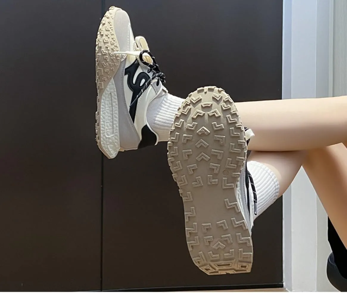 Cutecore Shoes Dual Laces Y2K Kawaii Sneakers Casual Tennis Gym Fitness Outdoor Hiking Comfortable Chunky Platform for Women Trendy Preppy Back To School Gift for Girls Granddaughter Travel Outfit