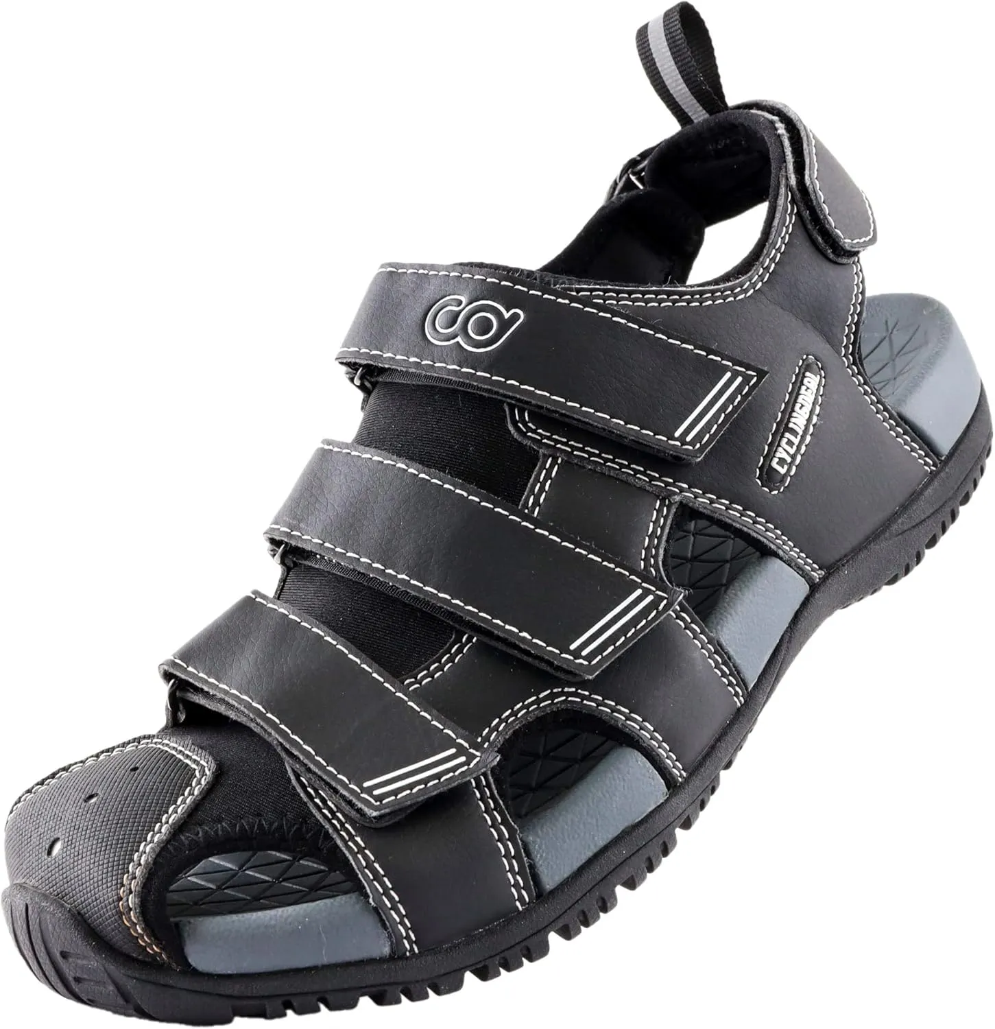 CyclingDeal Unisex Bike Sandals - Indoor Outdoor Trekking Hiking Bicycle Cycling Clip Compatible with Shimano SPD - with Removable Cleat Recess Cover - Great for Men & Women