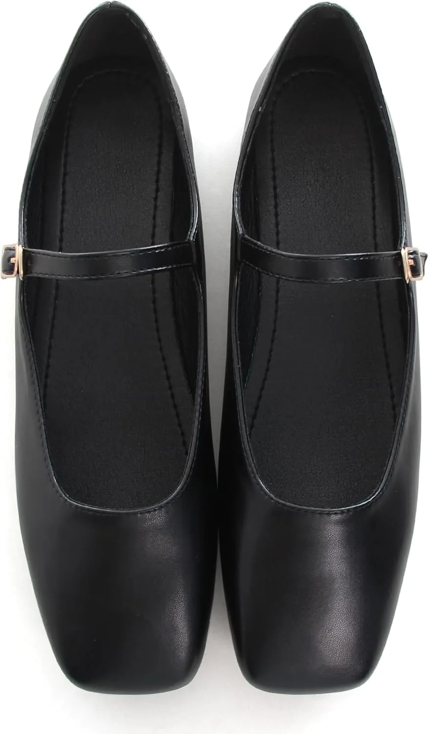 Dear Time Mary Jane Flats for Women Elegant Ballet Flats Strap Shoes Dressy Square Toe Flats Shoes