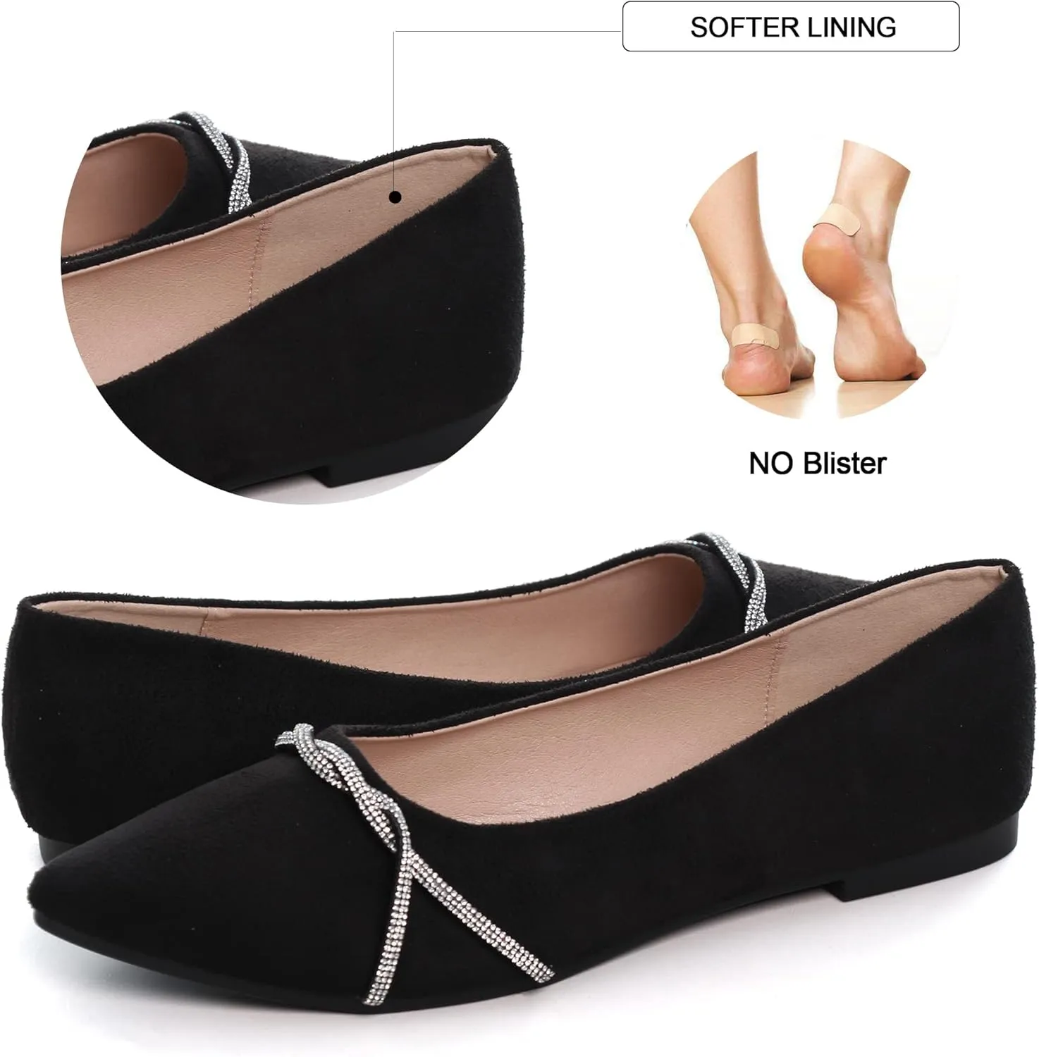 Dear Time Women's Ballet Flats Dress Ballet Shoes Slip on for Office Work Comfortable Shoes