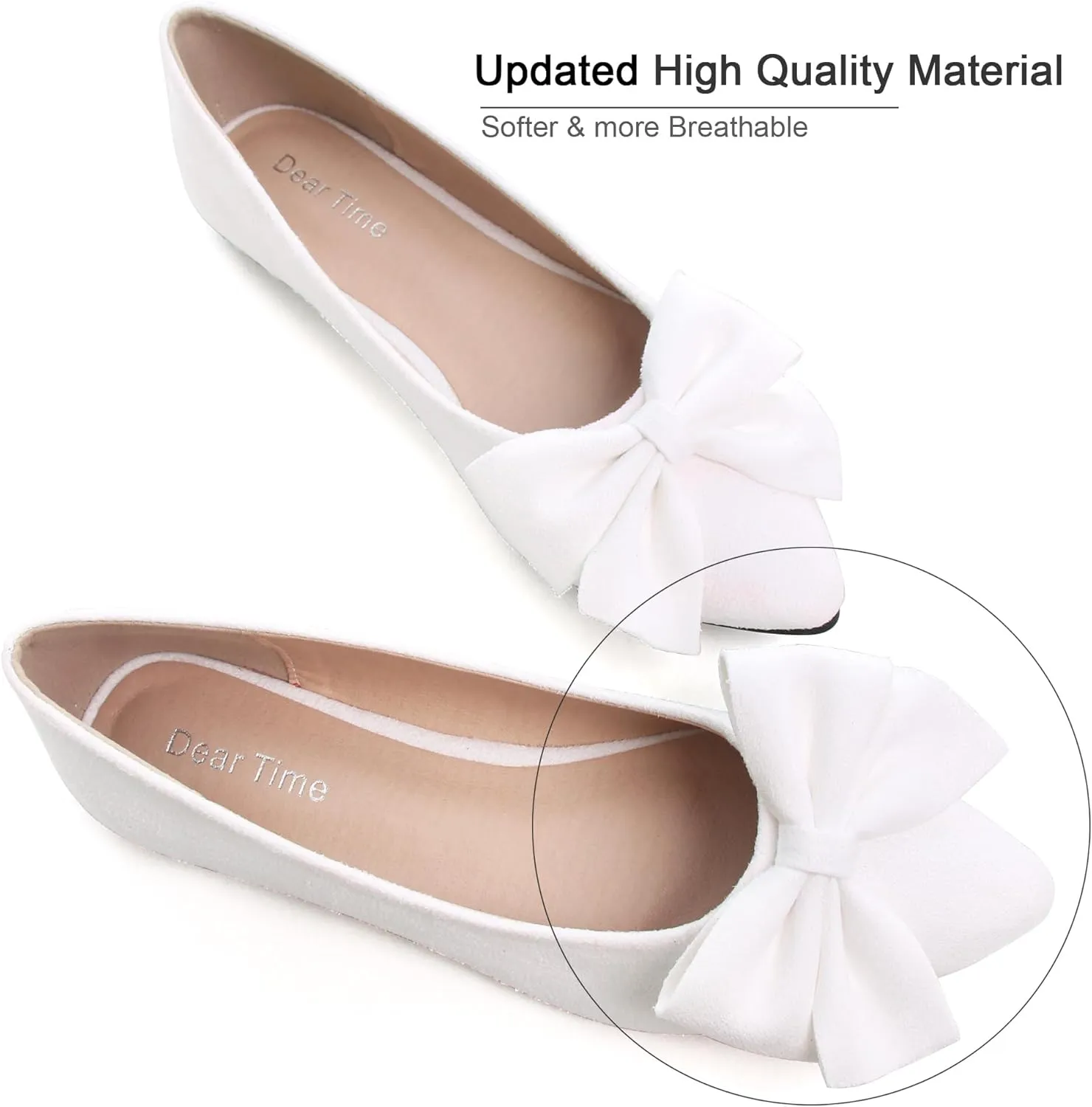 Dear Time Women's Ballet Flats Dress Ballet Shoes Slip on for Office Work Comfortable Shoes