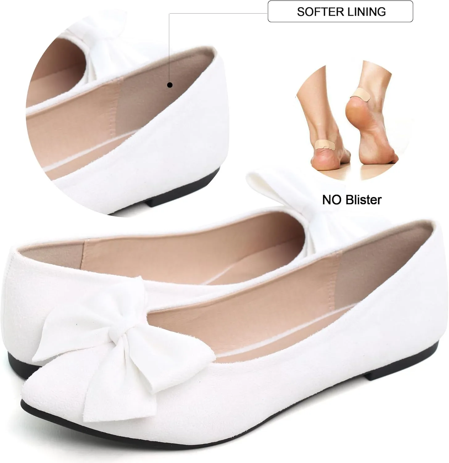Dear Time Women's Ballet Flats Dress Ballet Shoes Slip on for Office Work Comfortable Shoes