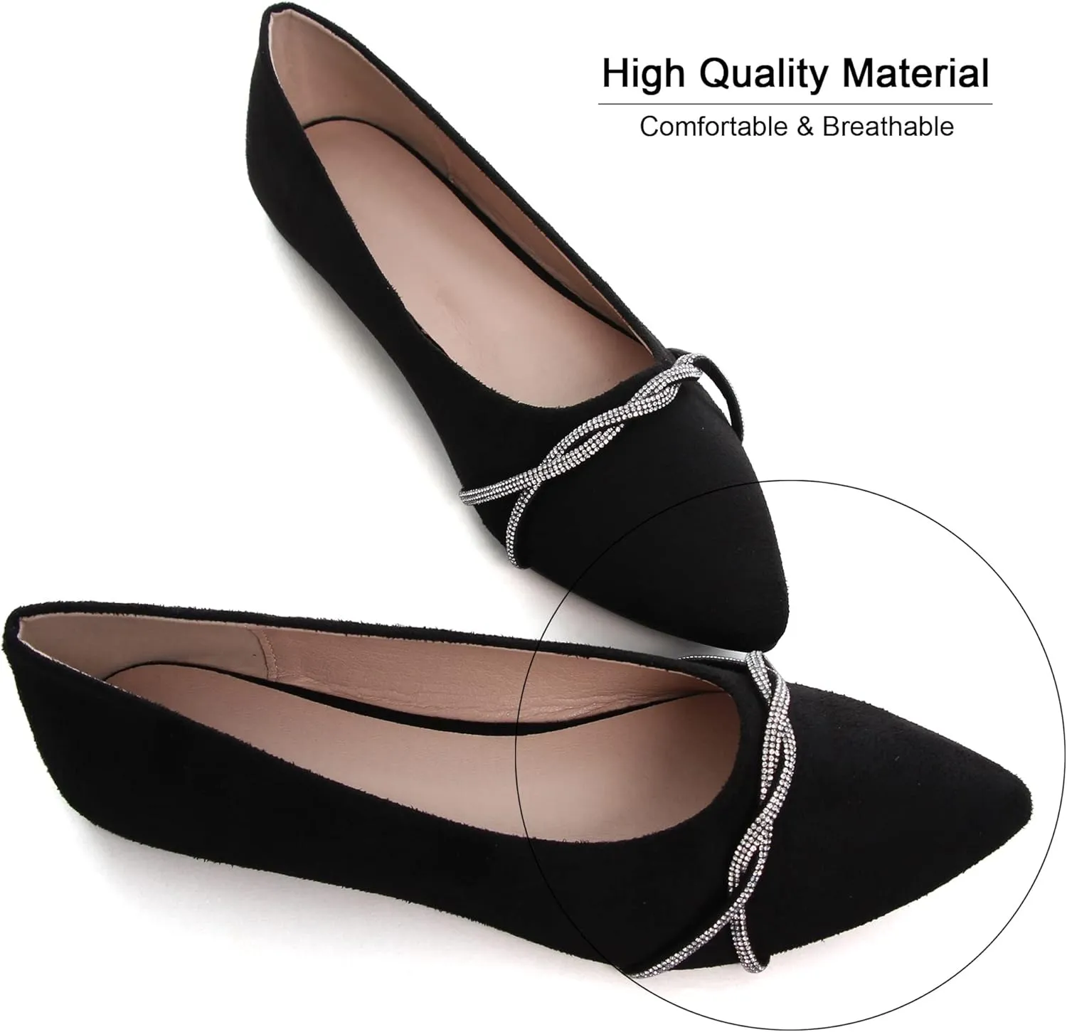 Dear Time Women's Ballet Flats Dress Ballet Shoes Slip on for Office Work Comfortable Shoes