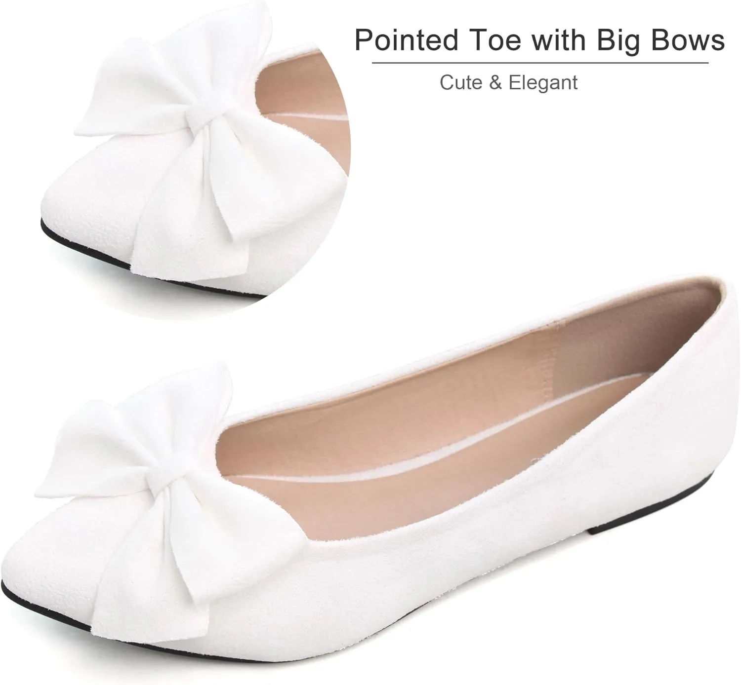 Dear Time Women's Ballet Flats Dress Ballet Shoes Slip on for Office Work Comfortable Shoes