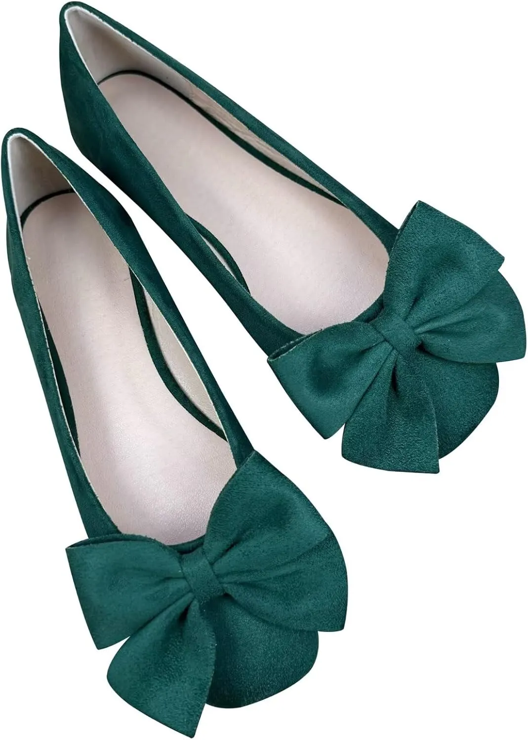 Dear Time Women's Bowknot Flats Square Toe Elegant Flats Shoes Comfort Ballet Flats Slip-on Casual Shoes