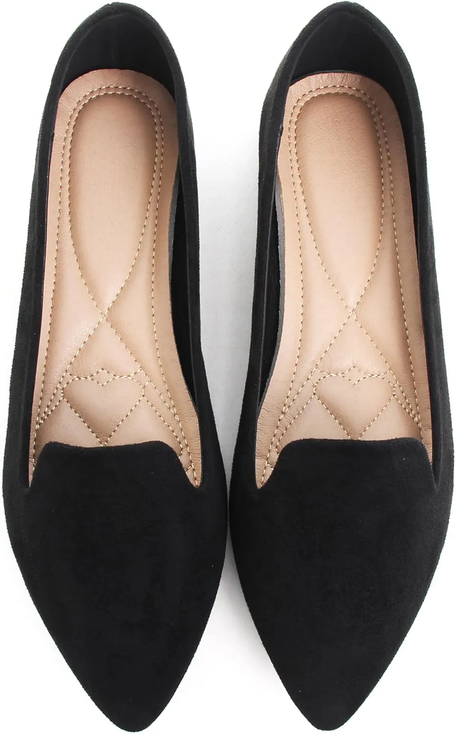 Dear Time Women's Pointed Toe Ballet Flat Shoes Simple Casual Office Work Shoes Slip-on Comfortable Shoes