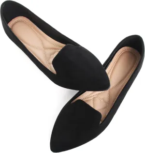 Dear Time Women's Pointed Toe Ballet Flat Shoes Simple Casual Office Work Shoes Slip-on Comfortable Shoes