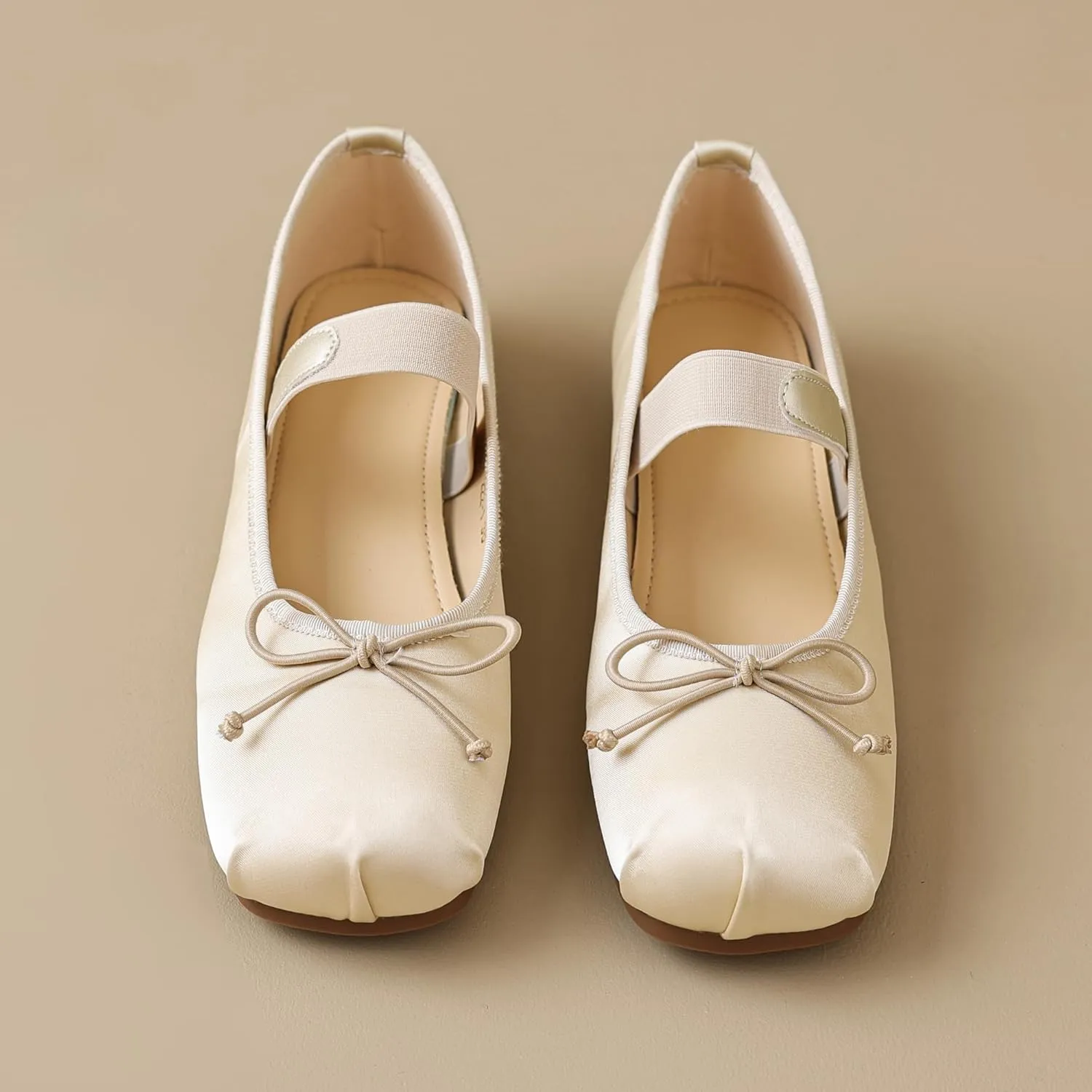 Dear Time Women's Sequin Ballets Sparkly Flat Shoes Bowknot Cute Mary Jane Shoes Elastic Strap Ballets Shoes