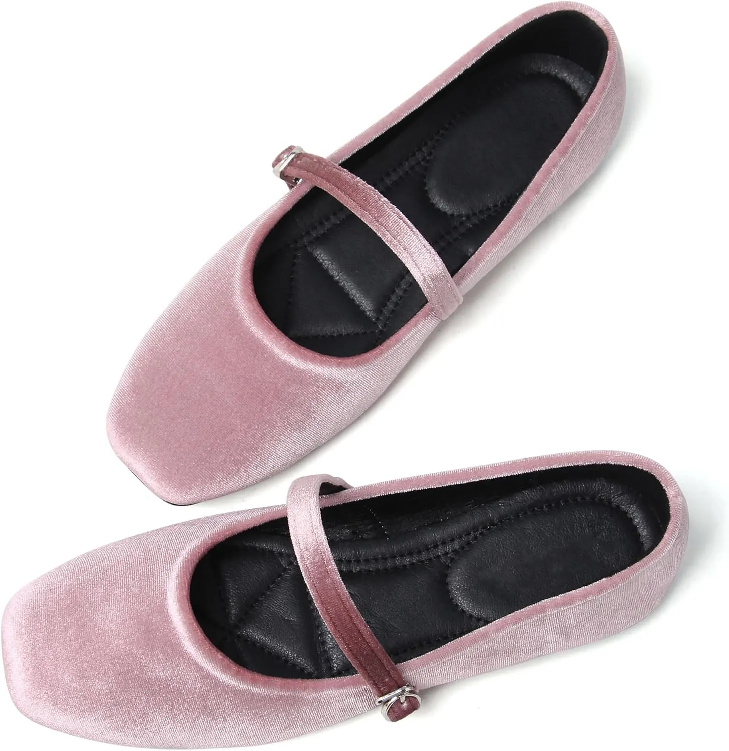 Dear Time Women's Square Toe Ballet Flats Elegant Comfortable Mary Jane Flats Dress Flats Shoes