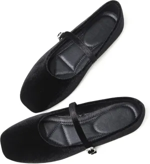 Dear Time Women's Square Toe Ballet Flats Elegant Comfortable Mary Jane Flats Dress Flats Shoes