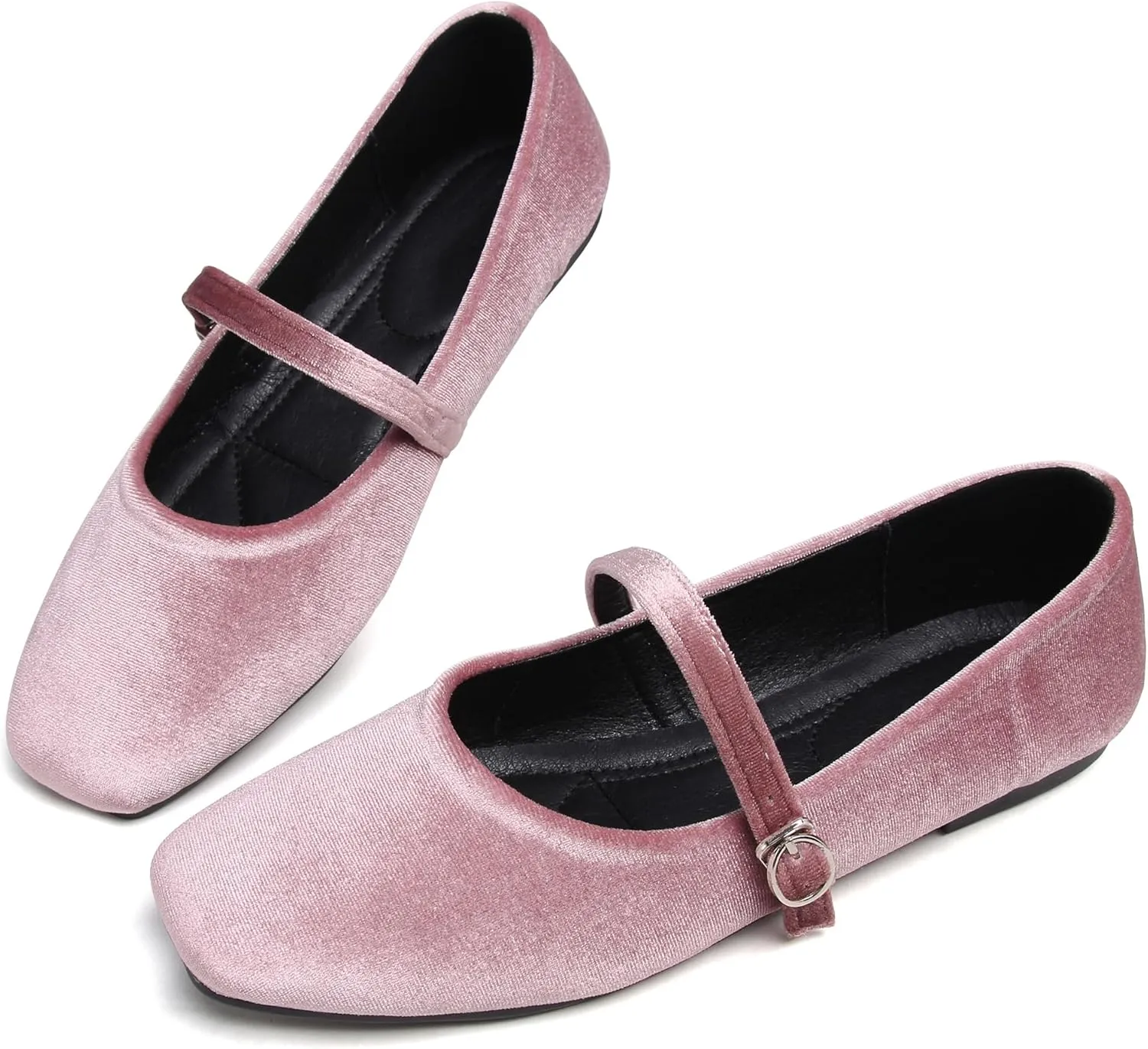 Dear Time Women's Square Toe Ballet Flats Elegant Comfortable Mary Jane Flats Dress Flats Shoes