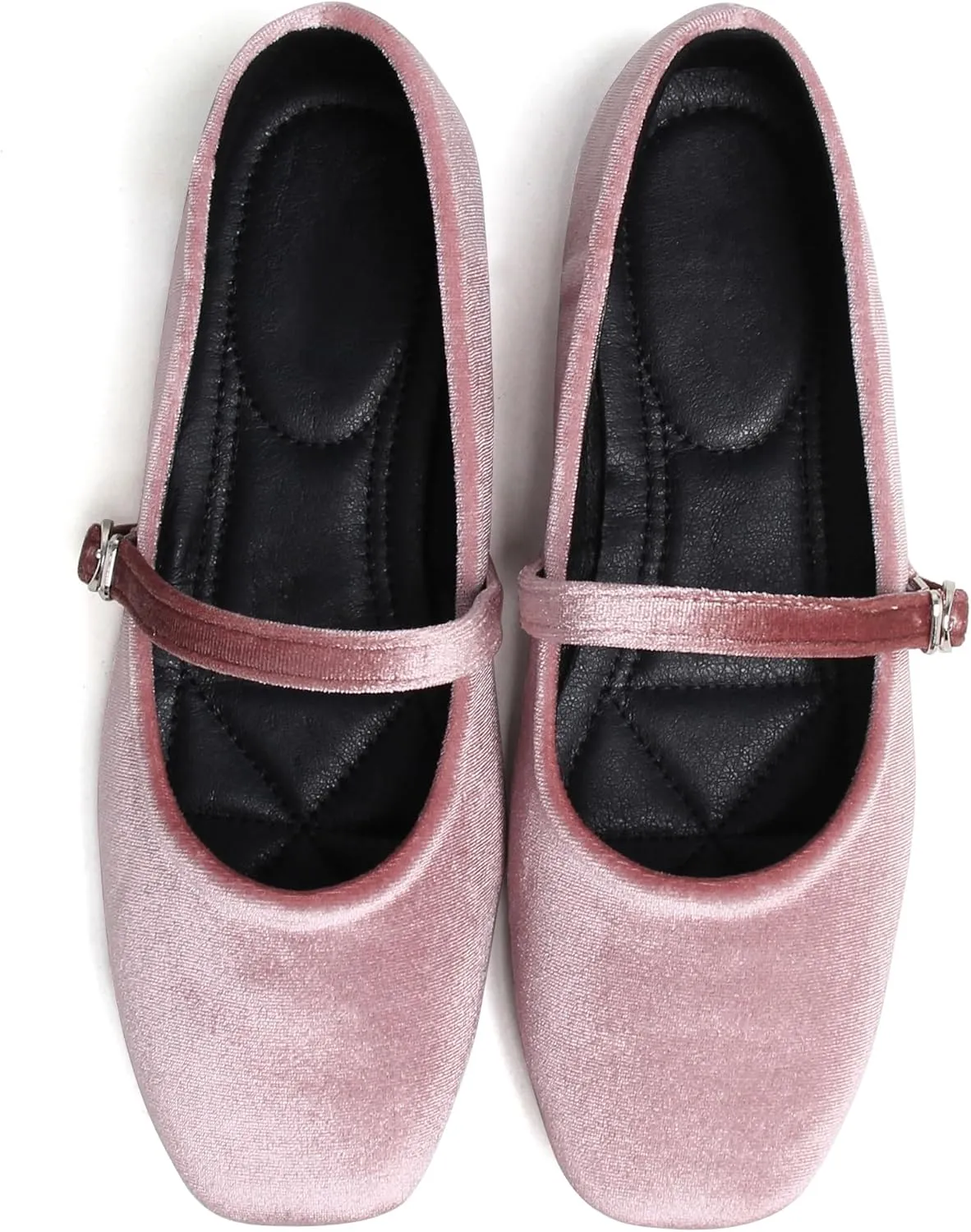 Dear Time Women's Square Toe Ballet Flats Elegant Comfortable Mary Jane Flats Dress Flats Shoes