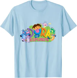 Dora the Explorer Classic Logo with Boots and Swiper T-Shirt