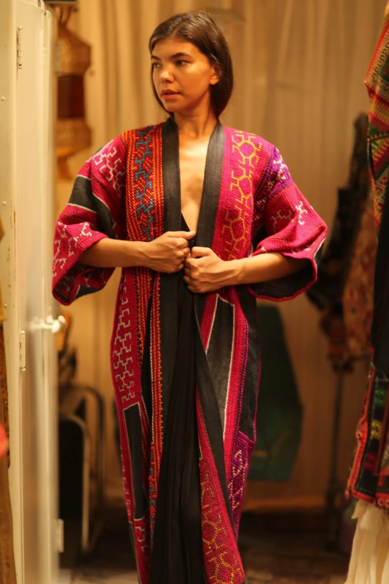DORI TRIBAL PATCHWORK KIMONO