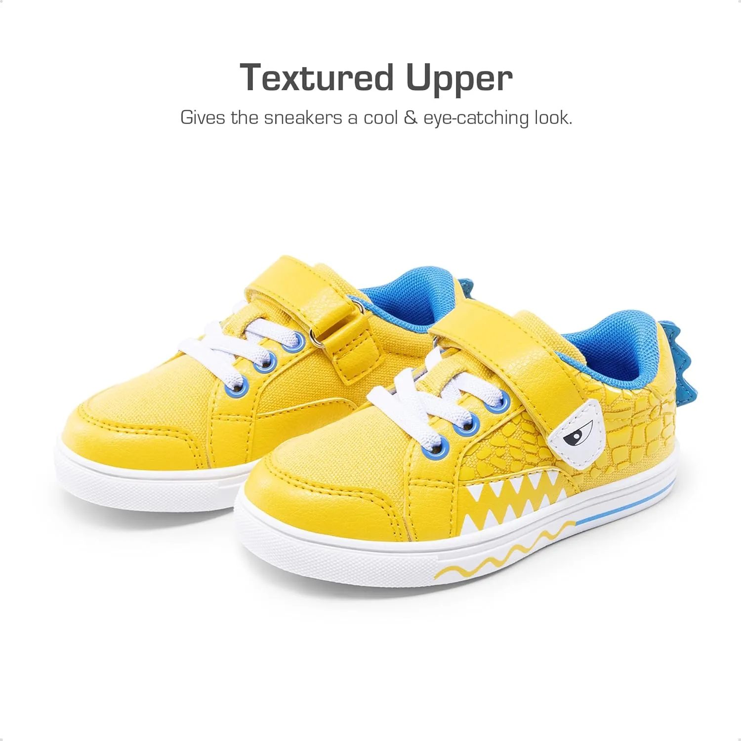 DREAM PAIRS Boys Sneakers Little Kids Toddler Shoes Storybook Causal Walking Shoes Non-Slip with Hook and Loop